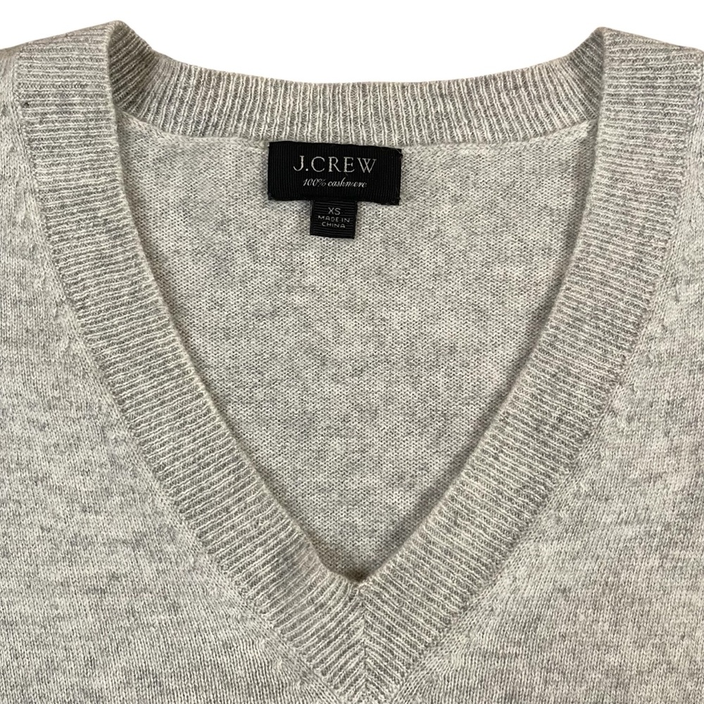 J. Crew Light Gray Soft Light Weight Layering Cas… - image 3